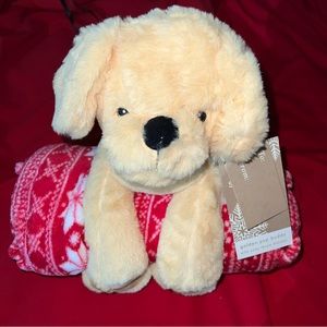 Golden Pup Buddy  With Cozy Blanket NWT